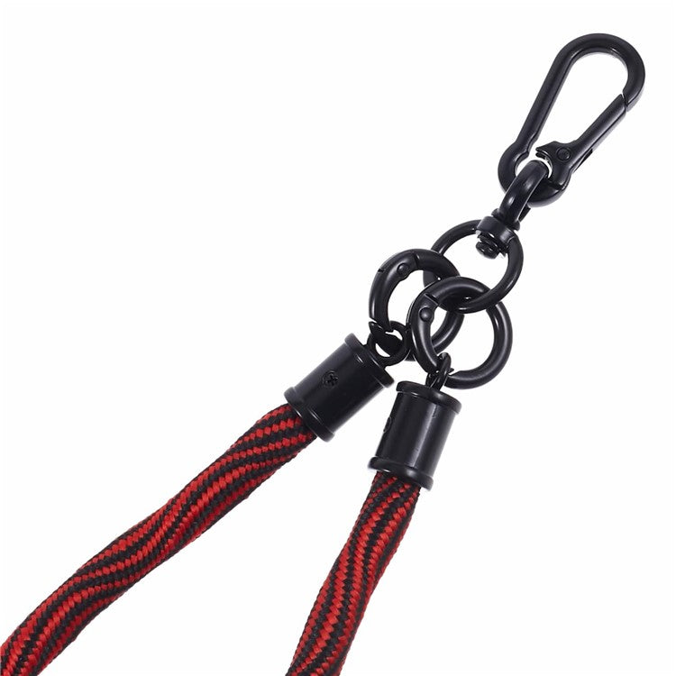 8mm 30cm S-Texture Hand Wrist Strap Short Lanyard Strap with Patch for Mobile Phone Keys Camera - Red