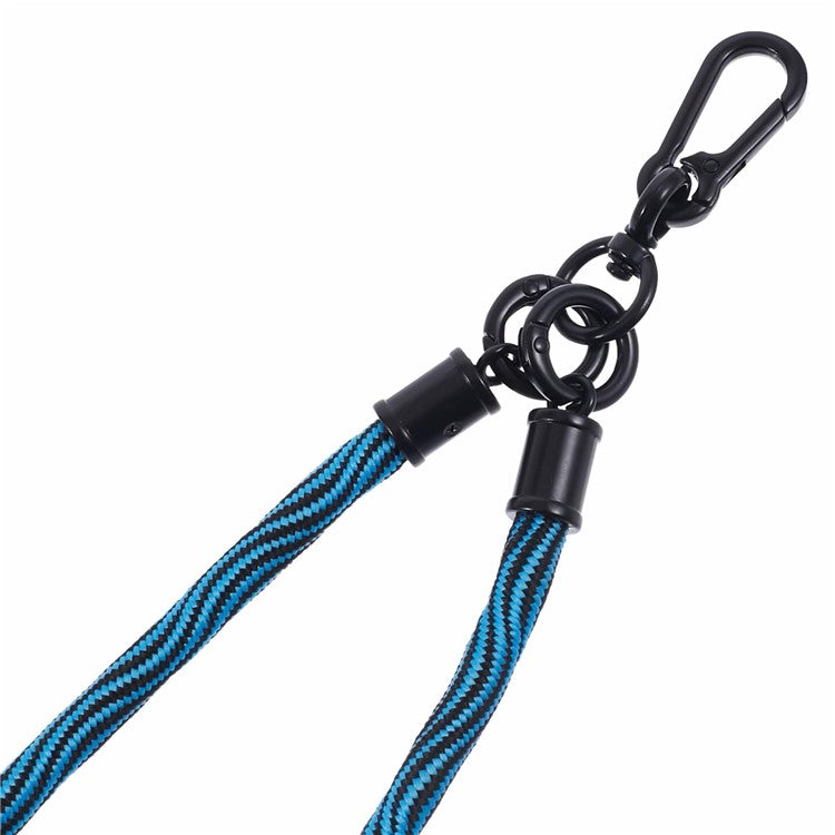 8mm 30cm S-Texture Hand Wrist Strap Short Lanyard Strap with Patch for Mobile Phone Keys Camera - Blue