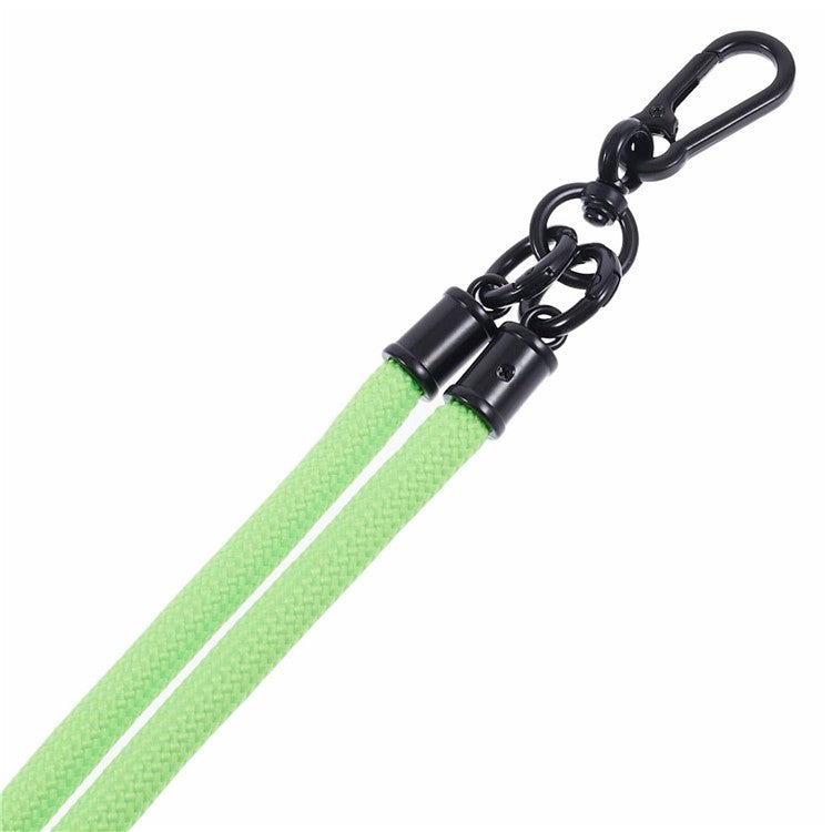 Style A Solid Color Phone Strap 10mm Crossbody Nylon Phone Charm with Clear Patch - Light Green