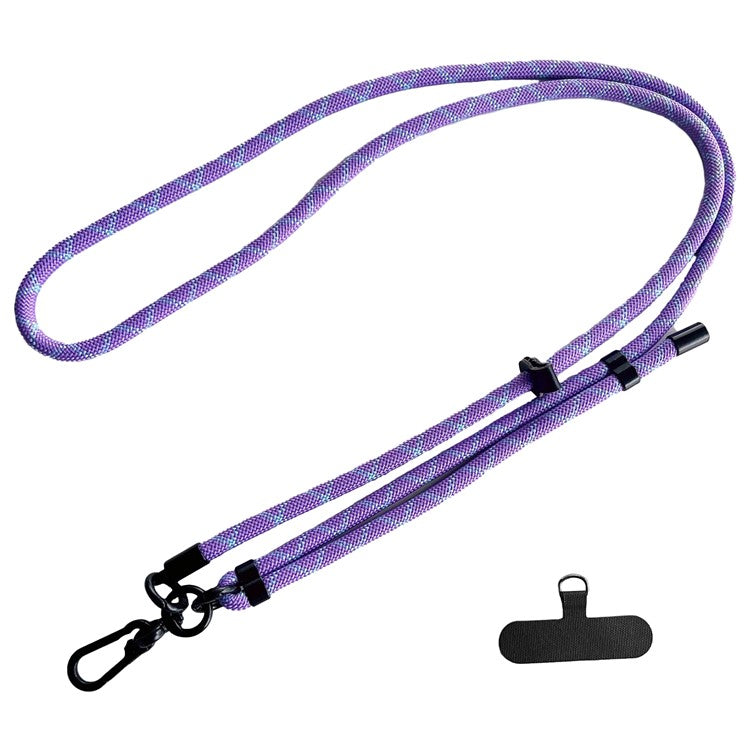 Phone Lanyard Universal 7mm Nylon Neck Strap Necklace with Tether Tab - Purple+Blue