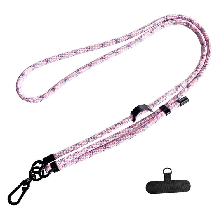 Phone Lanyard Universal 7mm Nylon Neck Strap Necklace with Tether Tab - Pink