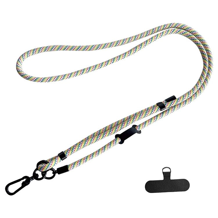 Phone Lanyard Universal 7mm Nylon Neck Strap Necklace with Tether Tab - Rainbow