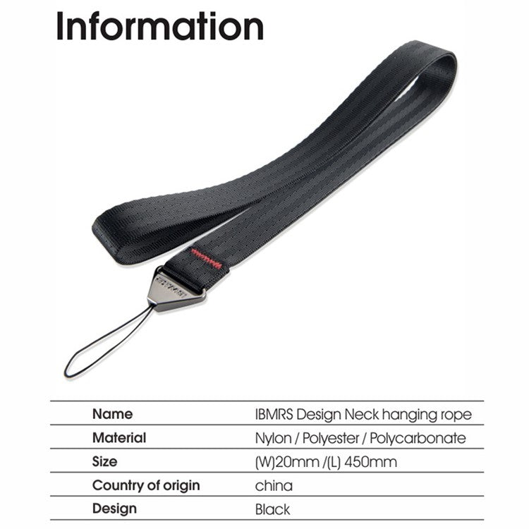 IBMRS Nylon Anti-lost Phone Carrying Long Lanyard Neck Shoulder Strap