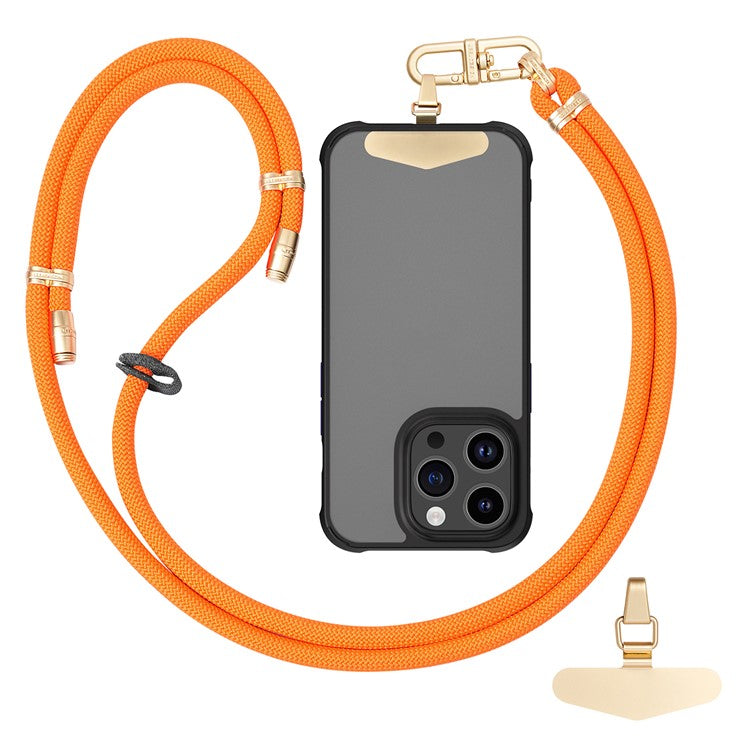 LEEU DESIGN Phone Lanyard 160cm Adjustable Crossbody Cell Phone Neck Strap with Pad - Orange