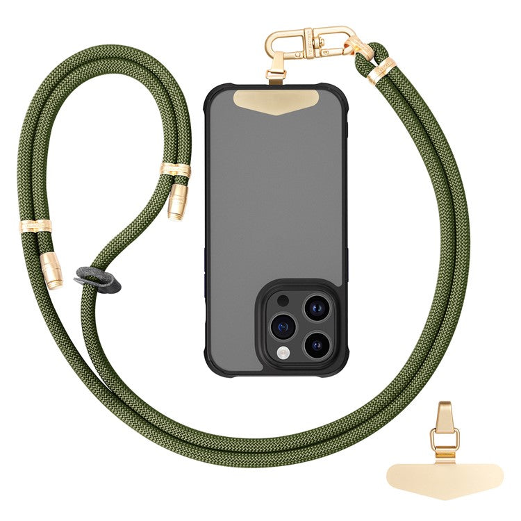 LEEU DESIGN Phone Lanyard 160cm Adjustable Crossbody Cell Phone Neck Strap with Pad - Army Green