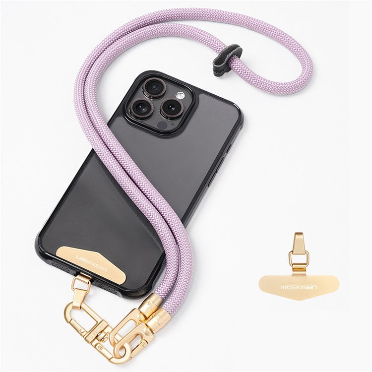 LEEU DESIGN Climbing Series 85cm Phone Lanyard Cell Phone Crossbody Neck Rope - Light Purple