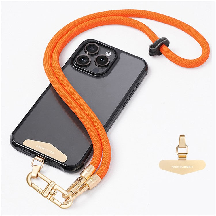 LEEU DESIGN Climbing Series 85cm Phone Lanyard Cell Phone Crossbody Neck Rope - Orange