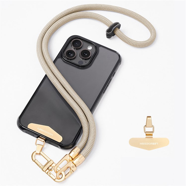 LEEU DESIGN Climbing Series 85cm Phone Lanyard Cell Phone Crossbody Neck Rope - Khaki