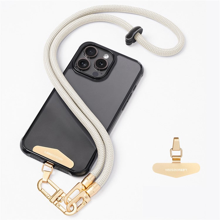 LEEU DESIGN Climbing Series 85cm Phone Lanyard Cell Phone Crossbody Neck Rope - Beige