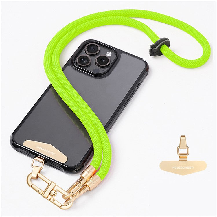 LEEU DESIGN Climbing Series 85cm Phone Lanyard Cell Phone Crossbody Neck Rope - Light Green