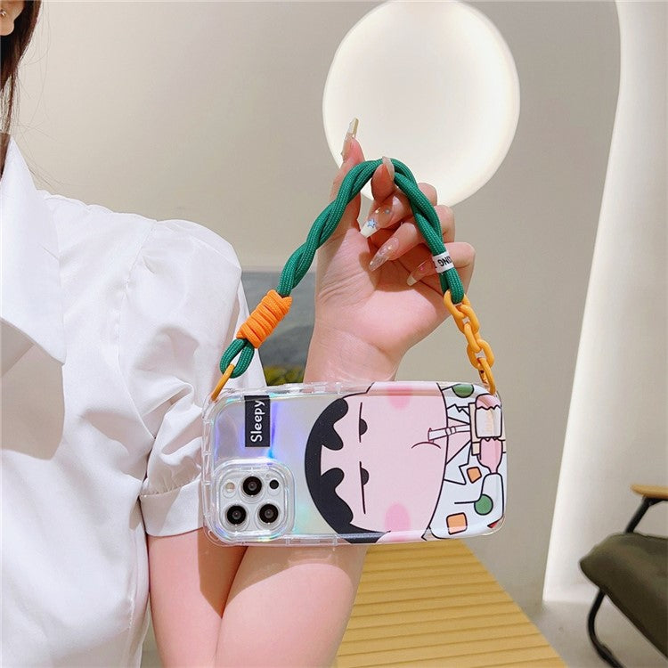 Dopamine Design Mobile Phone Wrist Strap with Tether Tab Anti-Lost Cell Phone Strap - Rose / Green