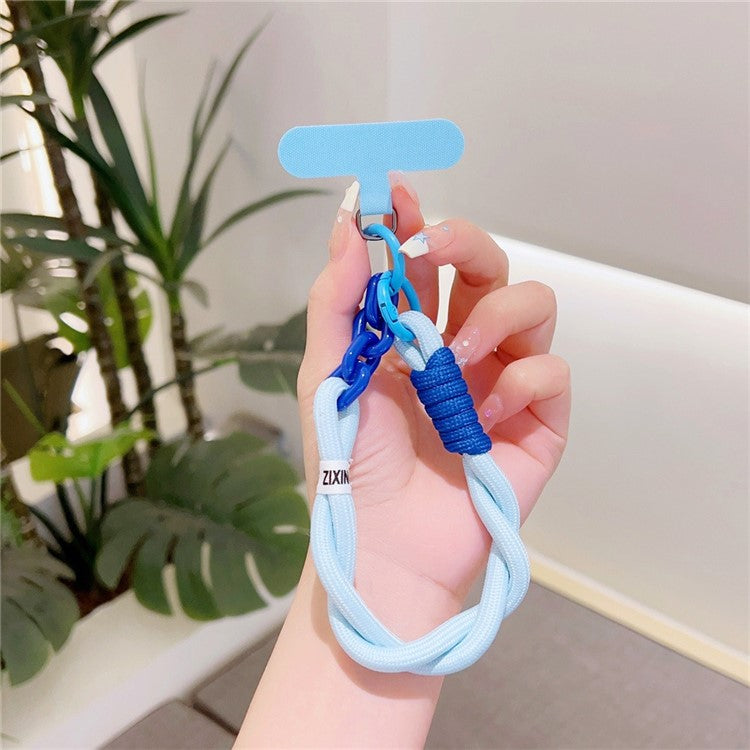 Dopamine Design Mobile Phone Wrist Strap with Tether Tab Anti-Lost Cell Phone Strap - Grey / Dark Blue