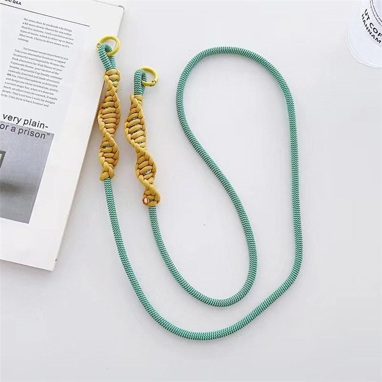 110cm Cell Phone Lanyard Spiral Design Adjustable Universal Neck Strap with Patch - Style E