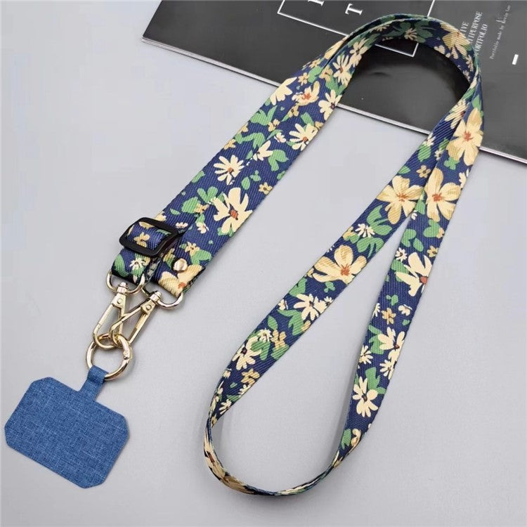 20mm Mobile Phone Strap 33.5-60cm Adjustable Cell Phone Lanyard with Tether Tab - Style C