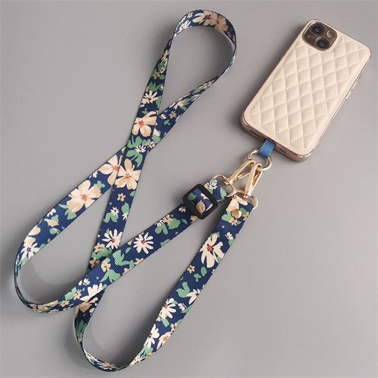 20mm Mobile Phone Strap 33.5-60cm Adjustable Cell Phone Lanyard with Tether Tab - Style C