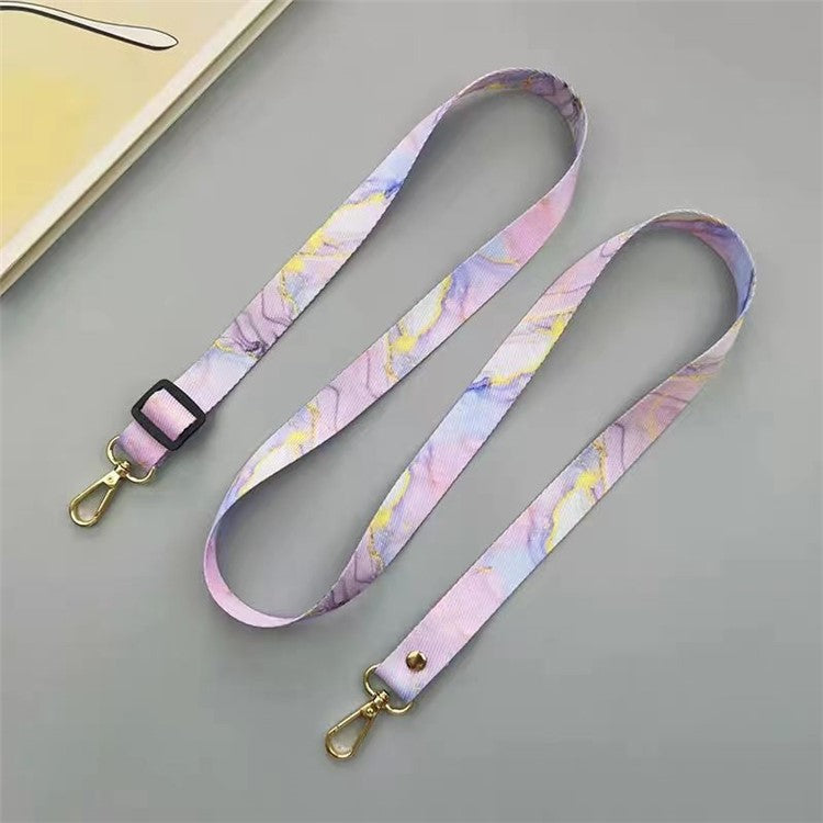 20mm Mobile Phone Strap 33.5-60cm Adjustable Cell Phone Lanyard with Tether Tab - Style E