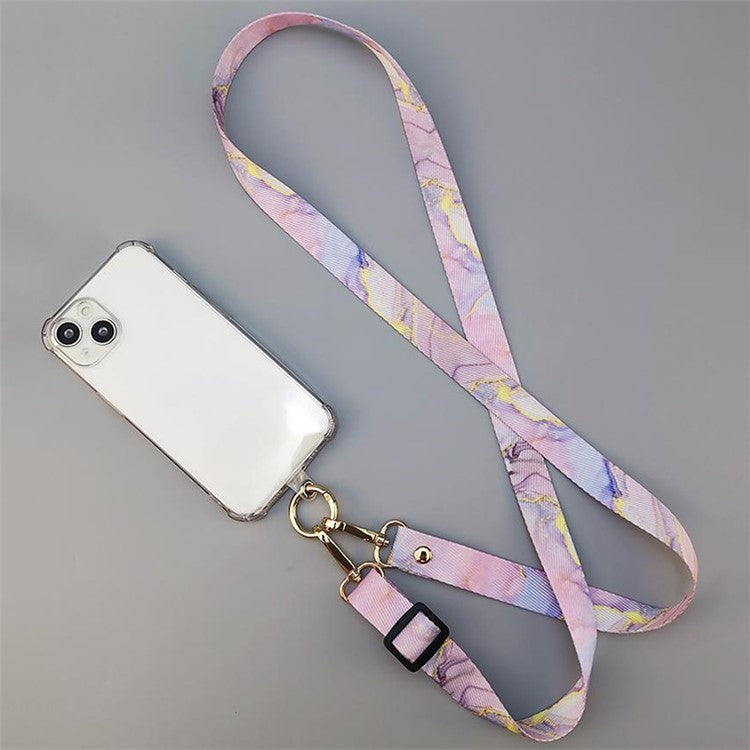 20mm Mobile Phone Strap 33.5-60cm Adjustable Cell Phone Lanyard with Tether Tab - Style E