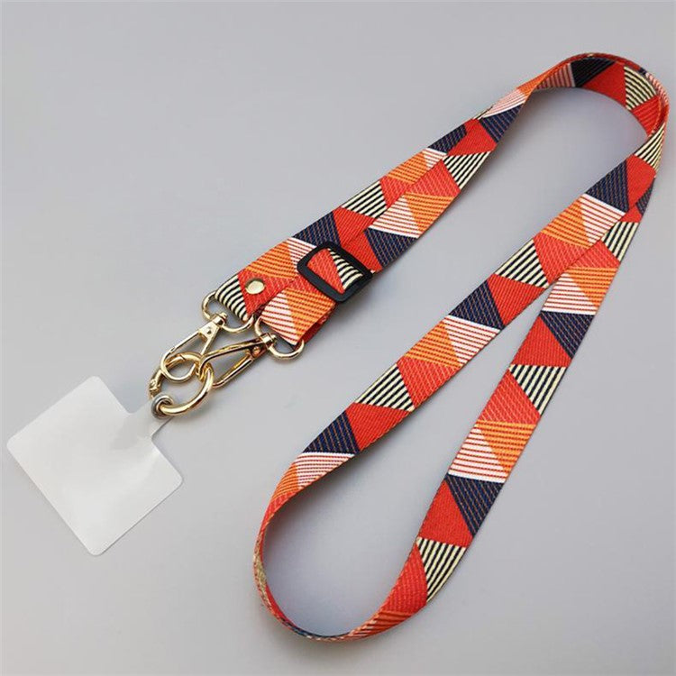 20mm Mobile Phone Strap 33.5-60cm Adjustable Cell Phone Lanyard with Tether Tab - Style F