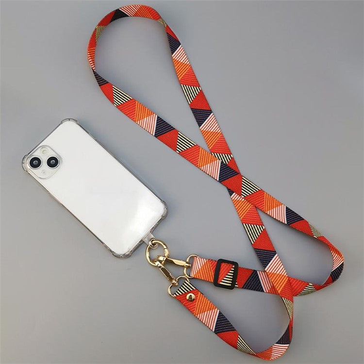 20mm Mobile Phone Strap 33.5-60cm Adjustable Cell Phone Lanyard with Tether Tab - Style F