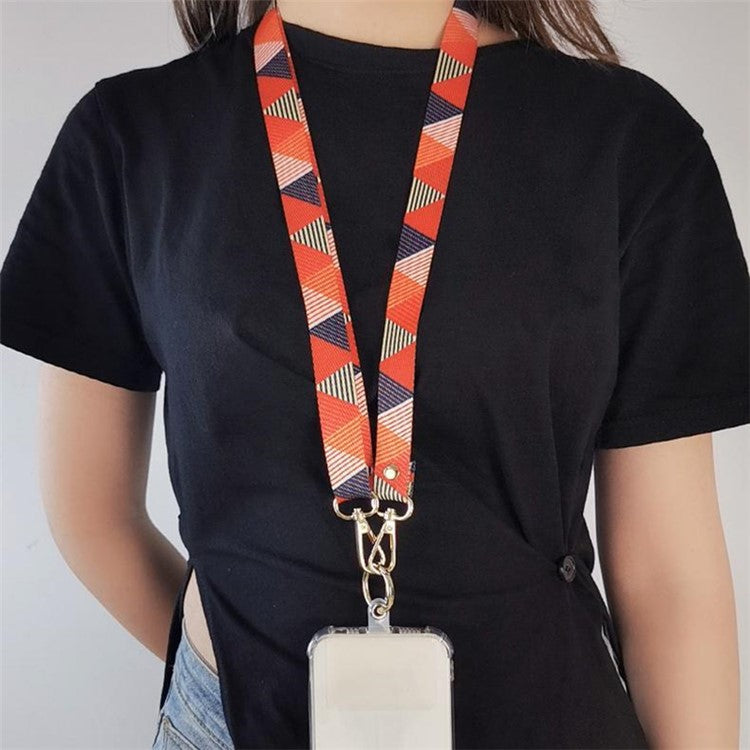 20mm Mobile Phone Strap 33.5-60cm Adjustable Cell Phone Lanyard with Tether Tab - Style F