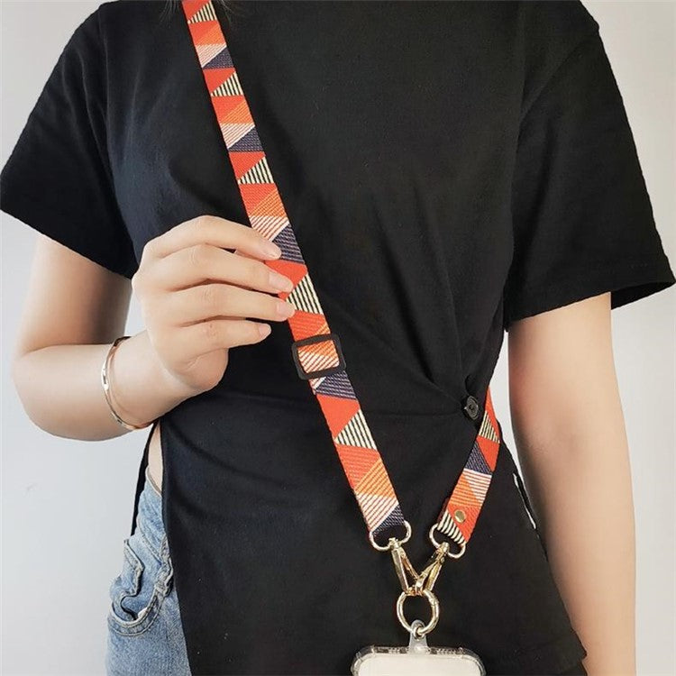 20mm Mobile Phone Strap 33.5-60cm Adjustable Cell Phone Lanyard with Tether Tab - Style F