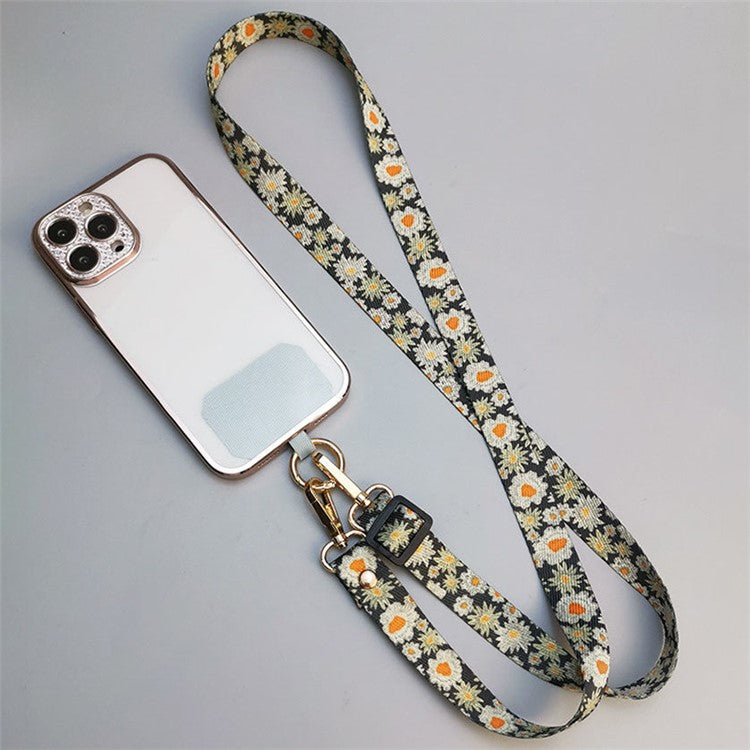 20mm Mobile Phone Strap 33.5-60cm Adjustable Cell Phone Lanyard with Tether Tab - Style G