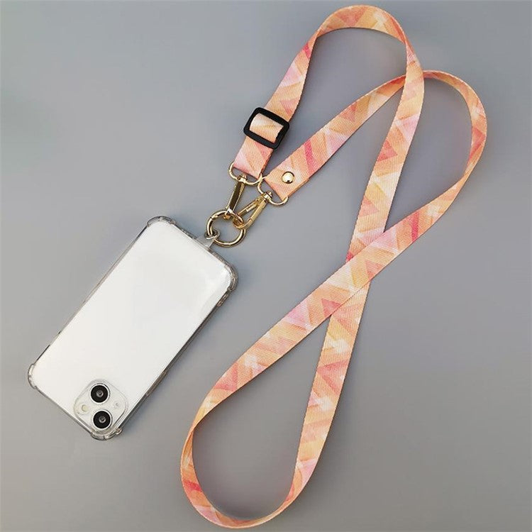 20mm Mobile Phone Strap 33.5-60cm Adjustable Cell Phone Lanyard with Tether Tab - Style H