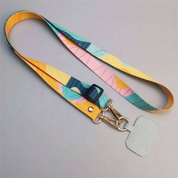 20mm Mobile Phone Strap 33.5-60cm Adjustable Cell Phone Lanyard with Tether Tab - Style J