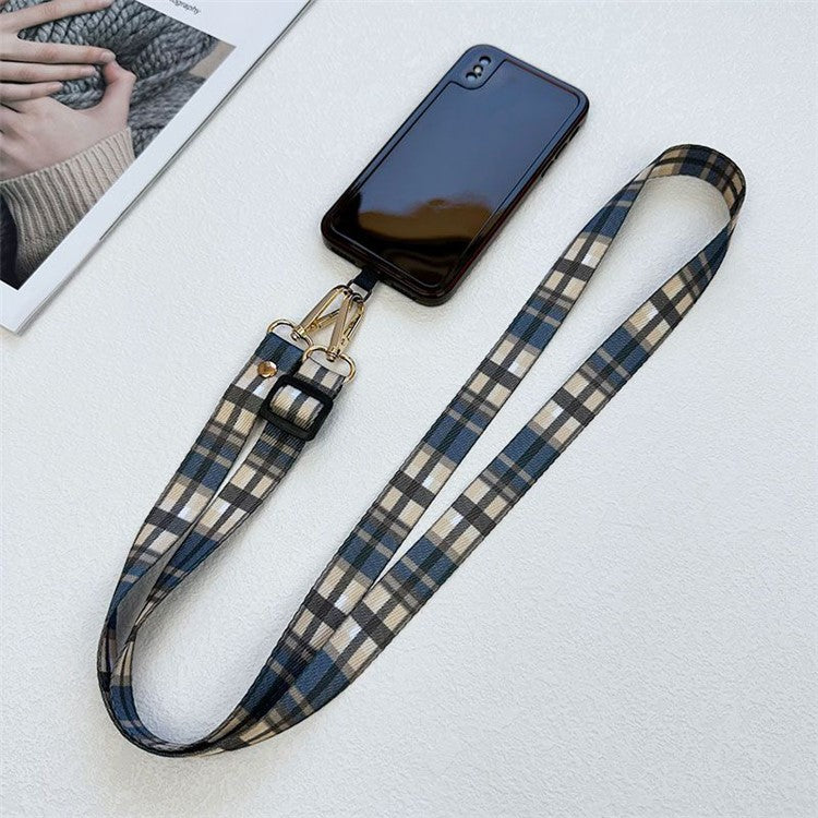 20mm Mobile Phone Strap 33.5-60cm Adjustable Cell Phone Lanyard with Tether Tab - Style K