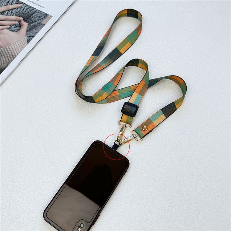 20mm Mobile Phone Strap 33.5-60cm Adjustable Cell Phone Lanyard with Tether Tab - Style L