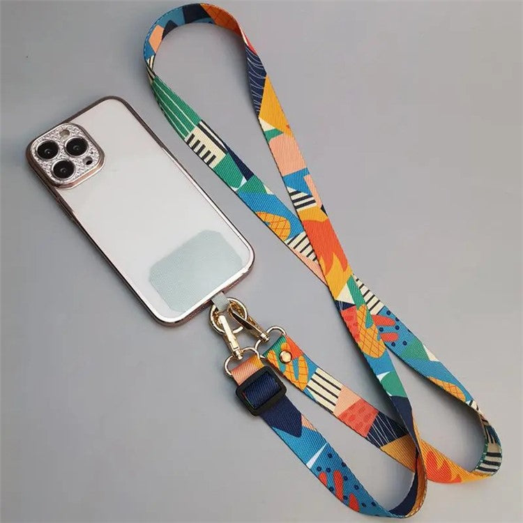 20mm Mobile Phone Strap 33.5-60cm Adjustable Cell Phone Lanyard with Tether Tab - Style M