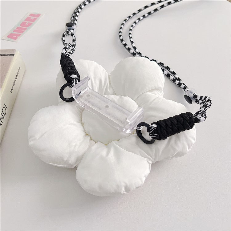 Phone Crossbody Lanyard Back Clip Flower Design Phone Holder for Outdoor Activities