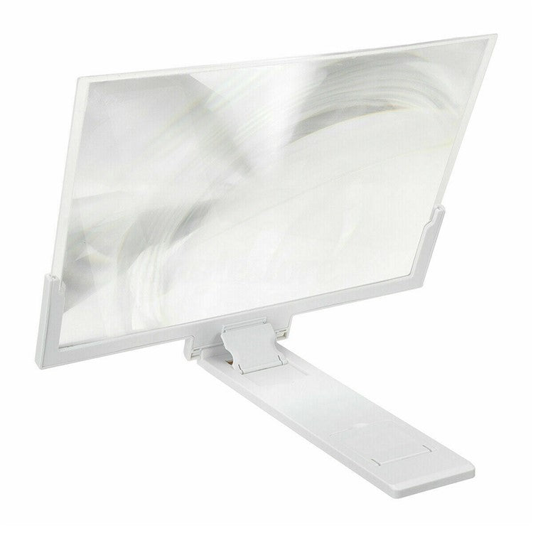 F3 14-inch Phone Screen Magnifier HD Movie Viewing Screen Videos Magnifying Foldable Stand - White