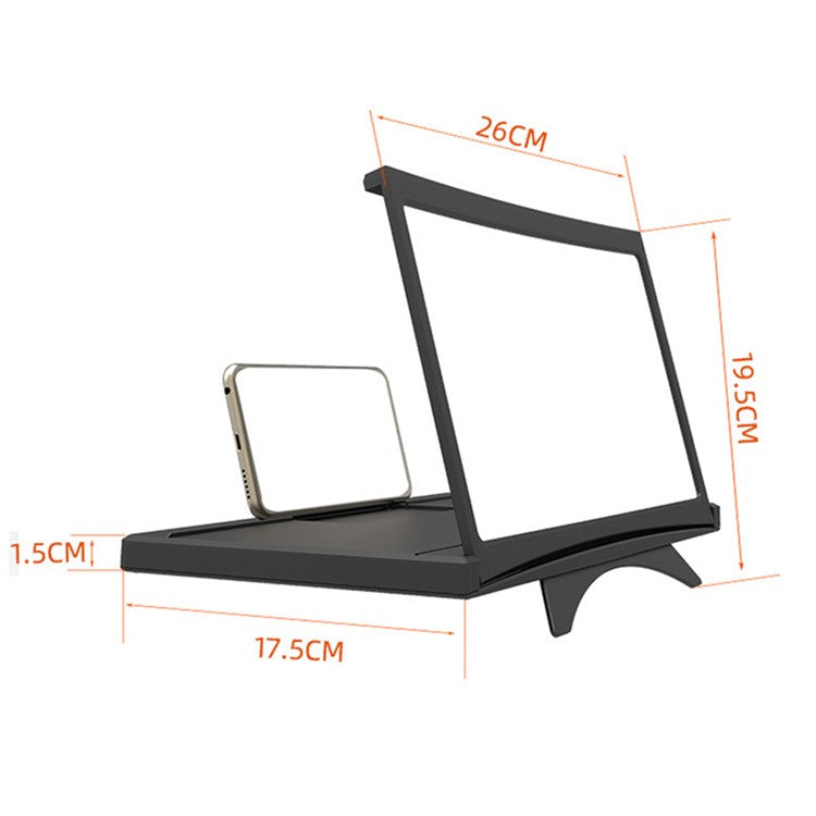 L18 12 Inch Folding Magnifying Bracket Pull-out HD Mobile Phone Screen Magnifier Movie Video Enlarger Stand