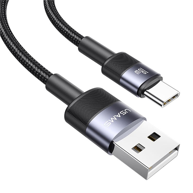 USAMS SJ718 Type-C 3A Aluminum Alloy Charging Data Cable - SY Series 1.2m, Tarnish