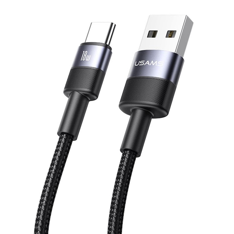 USAMS SJ718 Type-C 3A Aluminum Alloy Charging Data Cable - SY Series 1.2m, Tarnish