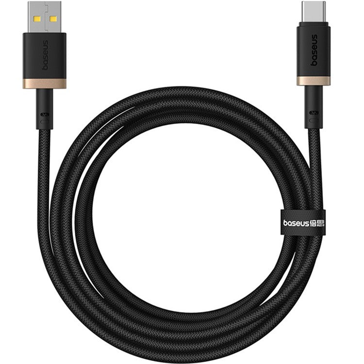 BASEUS Dura Series USB-A to USB-C PD 60W Fast Charging Cable Data Cord, Length: 2m - Gold+Black