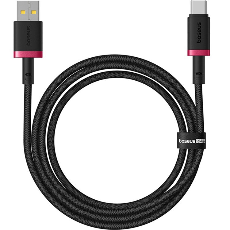 BASEUS Dura Series USB-A to USB-C PD 60W Fast Charging Cable Data Cord, Length: 1m - Red+Black