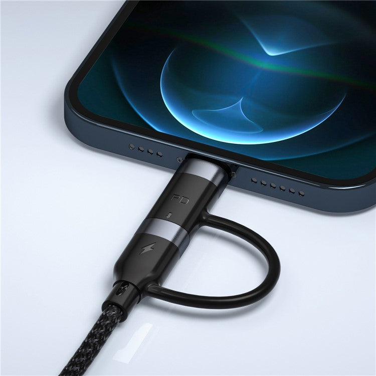 2-in-1 1m 60W PD USB-C to Type-C / Lightning Fast Charging Cable