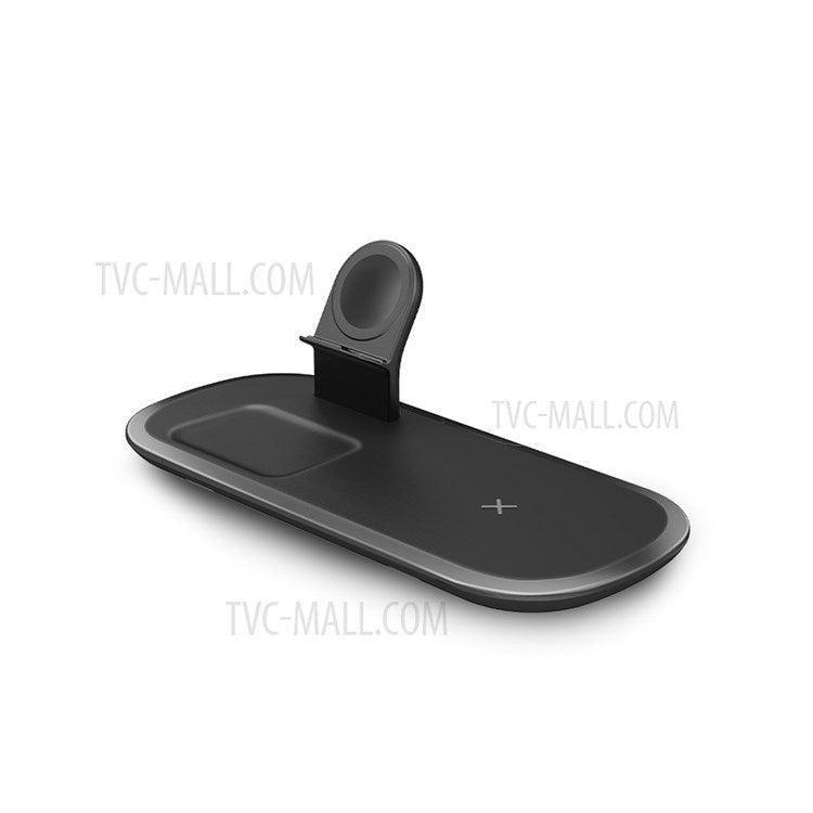 3 in 1 15W Wireless Charger Fast Charging Dock Station for iPhone iWatch AirPods Pro - Black