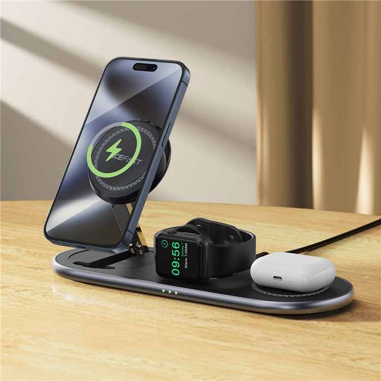 ACEFAST E19 Qi2 Desktop 3-in-1 Wireless Charger Cordless Charging Holder