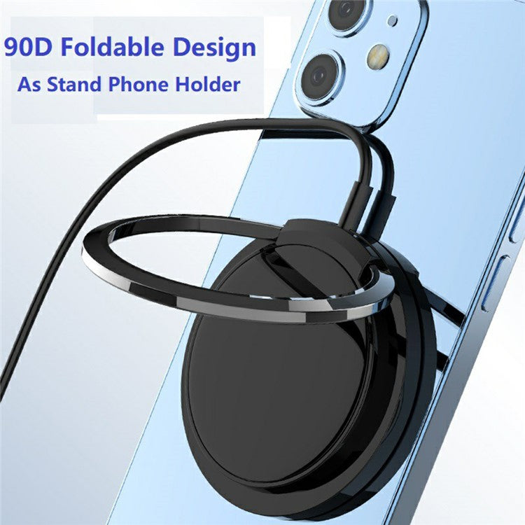 Magnetic Wireless Charger for iPhone 12 Series 15W Fast Charging Pad Desk Phone Mount Ring Holder Stand