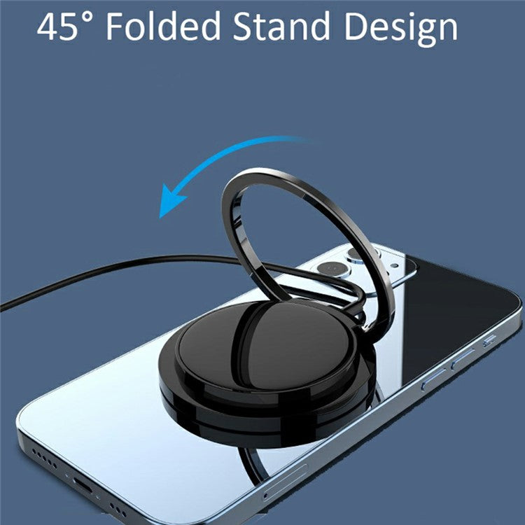 Magnetic Wireless Charger for iPhone 12 Series 15W Fast Charging Pad Desk Phone Mount Ring Holder Stand