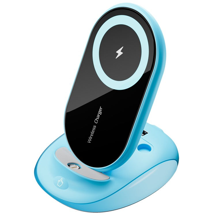 K18 15W Wireless Fast Charging Phone Charger Desktop Universal Stand - Blue