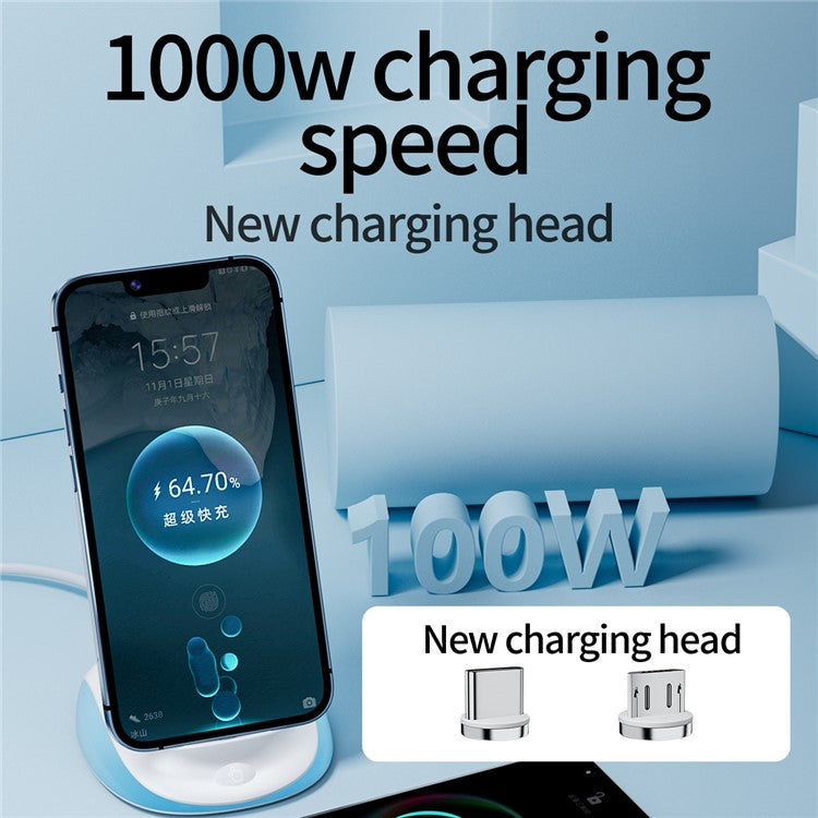 K18 15W Wireless Fast Charging Phone Charger Desktop Universal Stand - Blue