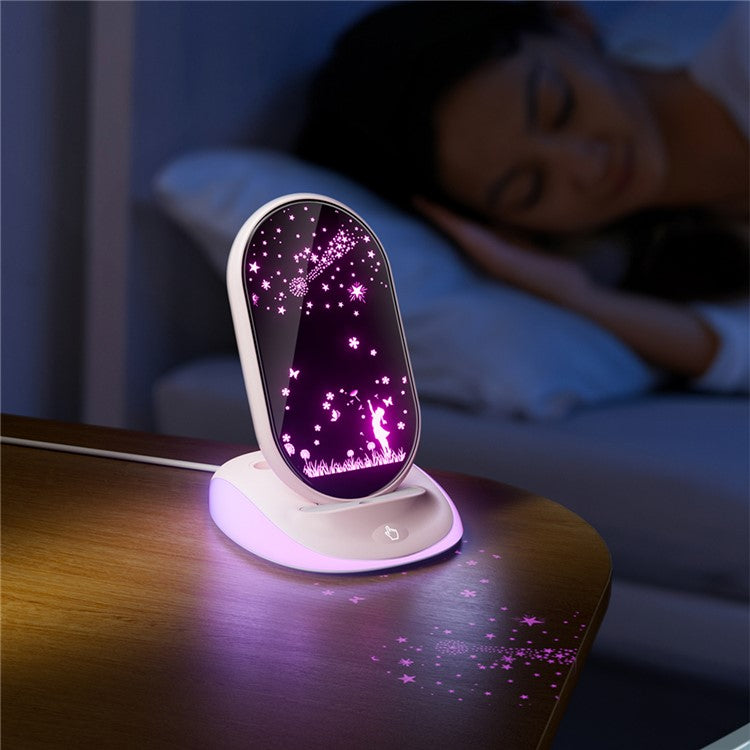 K18 15W Wireless Fast Charging Phone Charger Desktop Universal Stand - Purple