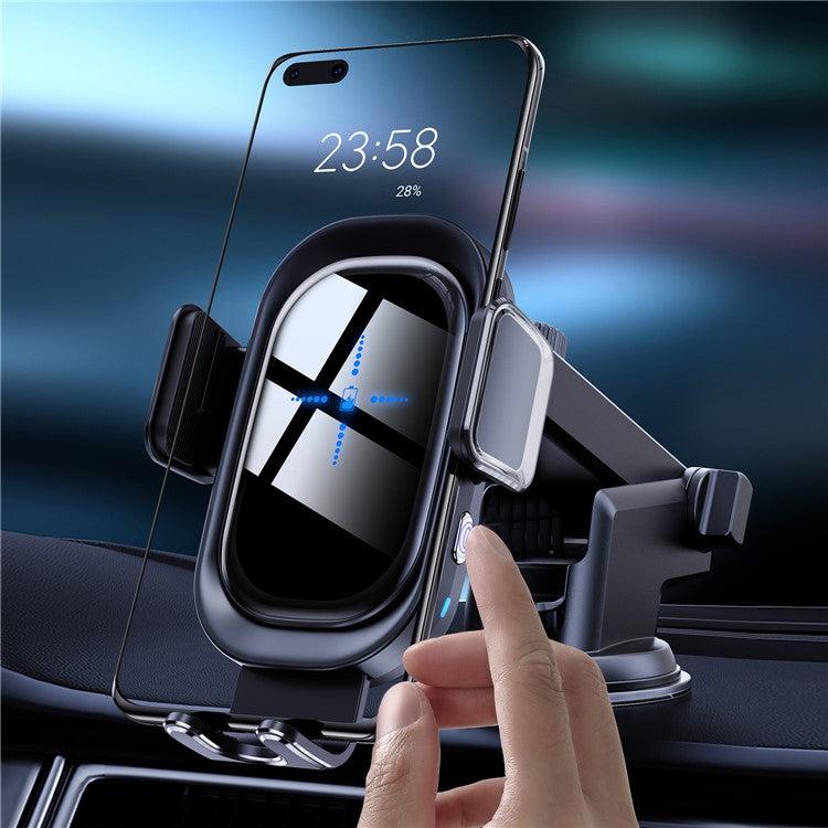 JLM08 Intelligent Wireless Car Charger 15W Fast Charging with Smart Touch Buttons on Both Sides