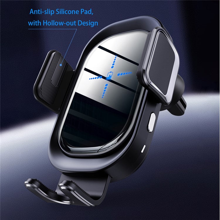 JLM08 Intelligent Wireless Car Charger 15W Fast Charging with Smart Touch Buttons on Both Sides