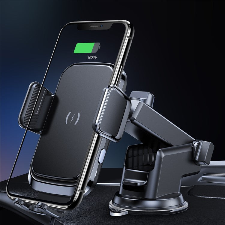 JLM02 Intelligent Wireless Car Charger 15W Fast Charging Phone Mount Windshield Dashboard Air Vent Phone Holder