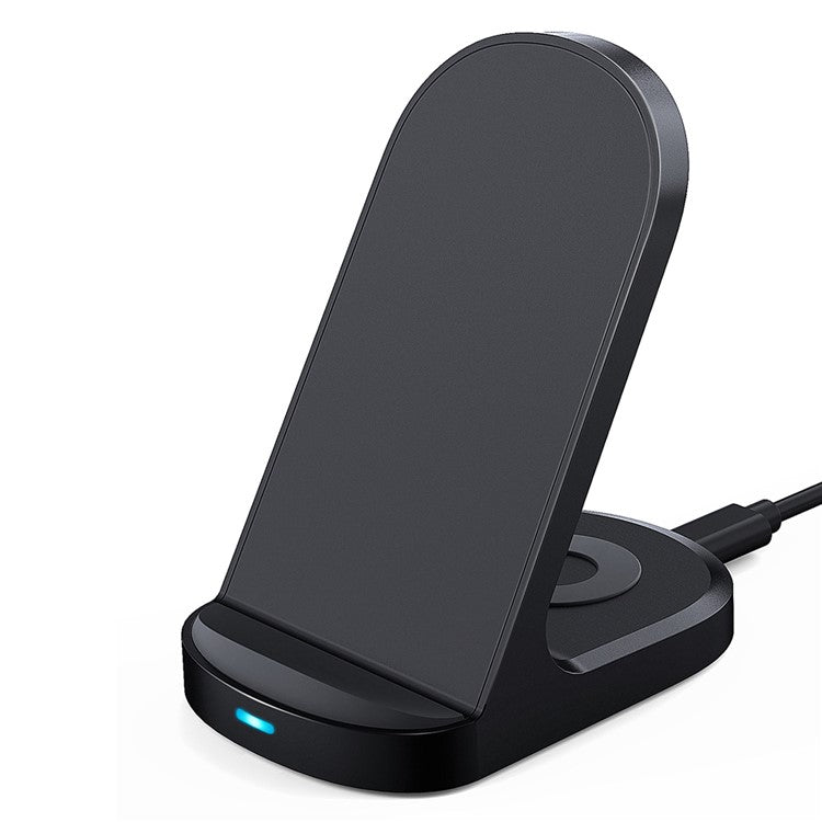 HT-511 15W Wireless Charger Stand for iPhone Charging Pad for AirPods - Black